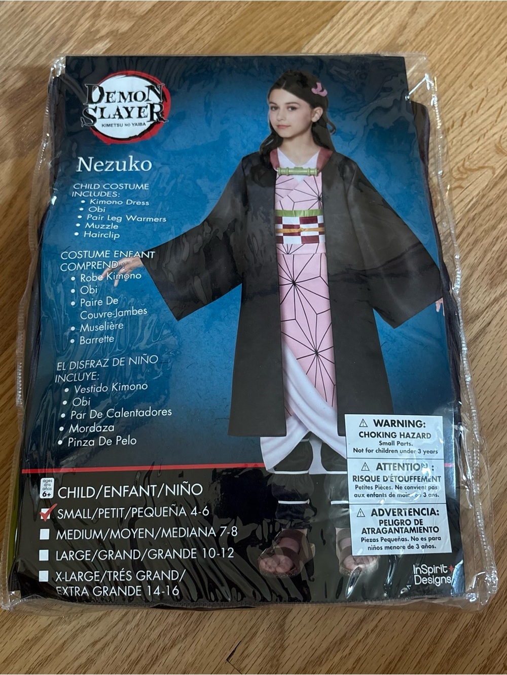 Nezuko Demon Slayer Kimono Costume NEW Small Halloween Black Pink